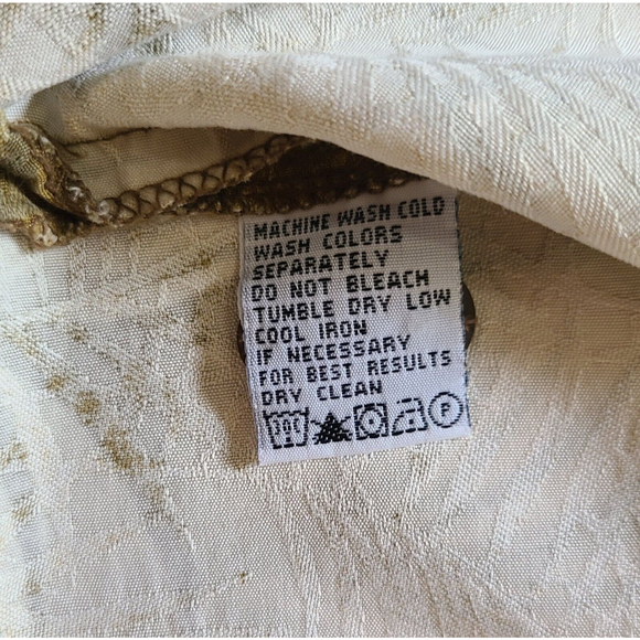 Tommy Bahama Men's Silk Palms Hawaiian Shirt Size M Golden Green Tropical Summer - Picture 9 of 12